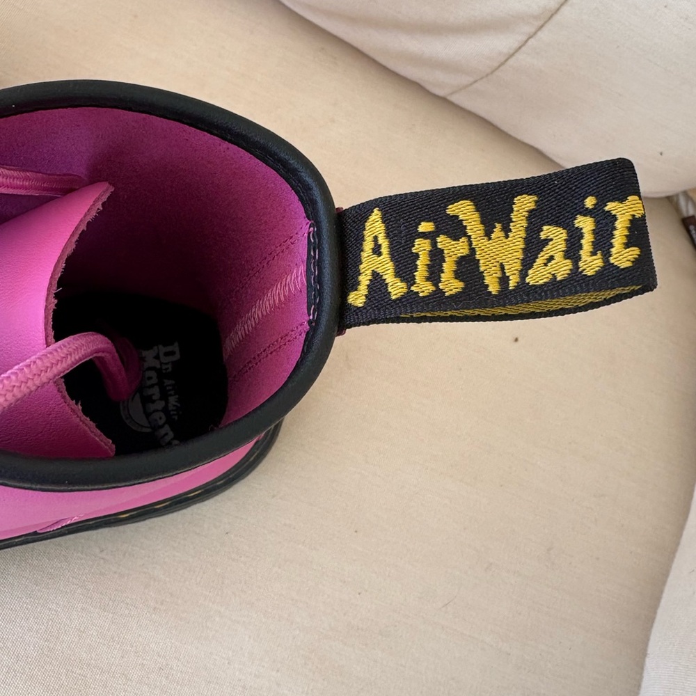 Dr. Martens Fuchsia Combat Boots - Picture 2 of 6
